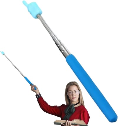 Aanwijzer Stick - Intrekbare Pointer - Interactief Lesgeven - Verstelbare Lengte - 20 cm - Zilver
