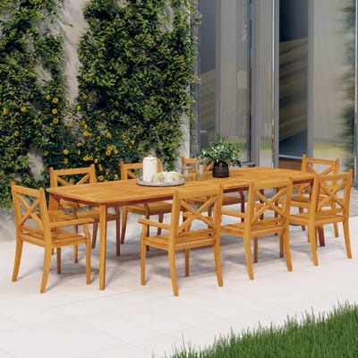 vidaXL - Tuinstoelen - 8 - st - massief - acaciahout