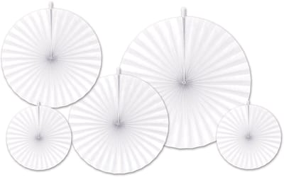 360 DEGREES - 5 witte papieren rozetten