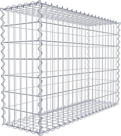 Schanskorf 100x70x30 - Stenen mand - Tuinmuur maken - Corrosiebestendig - 100x70x30 cm - Zilver