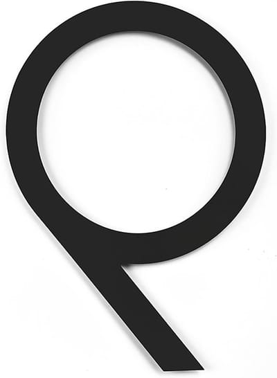Huisnummer Metaal - Adresbord Deur - Huis Herkenning - Roestvrij Staal - 30 cm - Zwart
