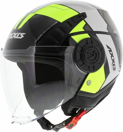 Axxis Metro jet helm Cool glans zwart geel XL - Scooter / Brommer