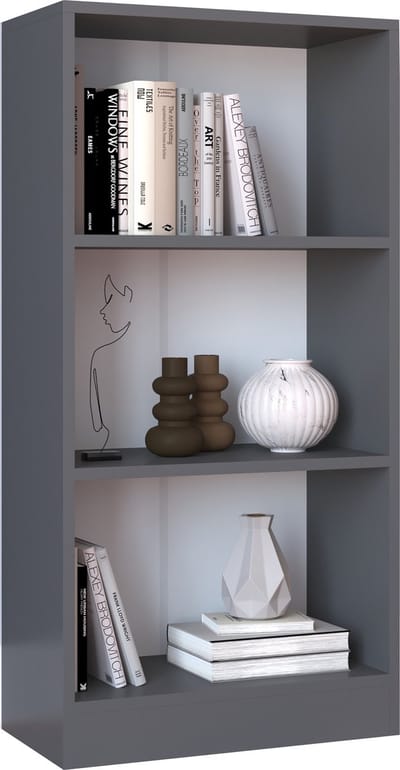 Houten boekenrek boekenrek Decoratieve boeken Standrek Dilos M 3-voudig