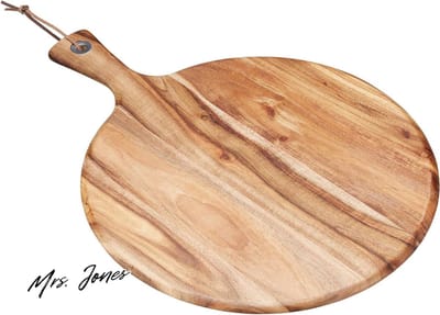 Mrs. Jones Natural Elements Houten Kaasplank Ronde Serveerplank Antipasti Plank Borrelplank 41 x 30 centimeter - Acaciahout - Keukenaccessoires - Kaasplank - Serveren .