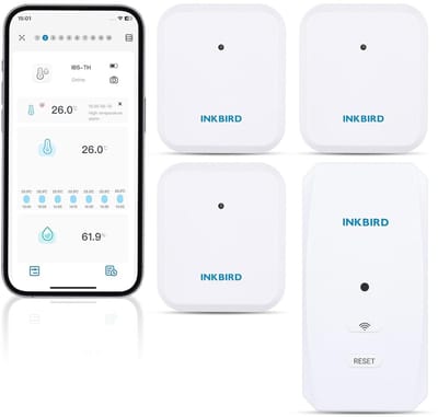 Draadloze Thermometer en Hygrometer met Wifi Gateway – Temperatuur- en Vochtigheidsmonitoring met App Notificatie