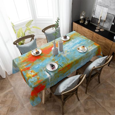 Oranje Pigment Tafelkleed Vakantie Decoratie Waterdicht Rechthoekig Tafelkleed Bruiloft Decoratie Tafelkleed 4pcs 33x48 Table mat gray