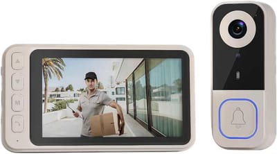 Deurbel Camera - Video Intercom - Veilig Thuis - Geen Abonnement - 17 cm - Wit