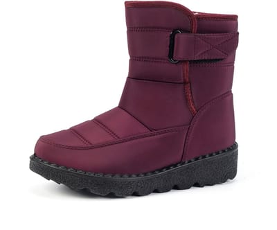 Snowboots - Sneeuwlaarzen -Winter Sneeuwlaars Dames - Waterdichte Sneeuwlaarzen - Winter Voert Warme -Claret - Maat 38