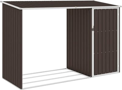 Tuinhuis Opslag - Buitenopslag Hout - Opslag Brandhout - Waterdicht Ontwerp - 245 x 98 x 159 cm - Bruin