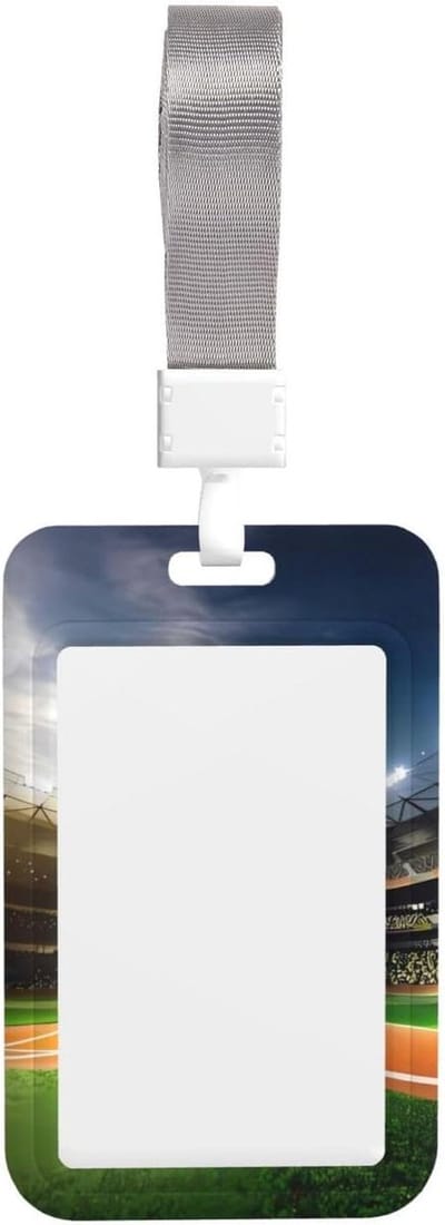ID Badgehouder - Naamplaatje Beschermer - Dagelijks Werk - Transparant Scanbaar Venster - 11 x 7 cm - Groen Honkbalveld