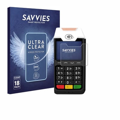 Savvies - Screenprotector voor ingenico Tetra Lane/3600 - Folie Beschermfolie transparant 18 Stuks