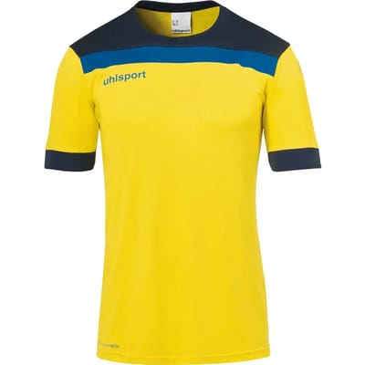 Uhlsport Offense 23 Shirt Korte Mouw Kinderen - Geel / Zwart / Antraciet | Maat: 116