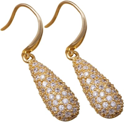 Orphelia  ZO-5885-GOLD - Oorhangers - Zilver 925 - Zirkonia - 3.8 cm