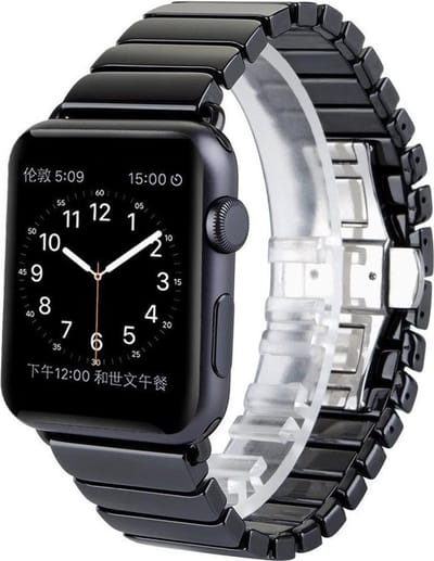 watchbands-shop.nl bandje - Apple Watch Series 1/2/3/4 (38&40mm) - Zwart