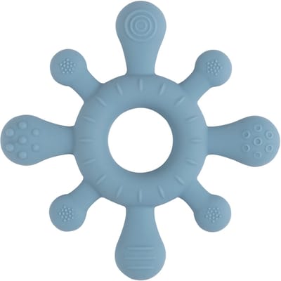 Baby's Only Siliconen baby bijtring - Bijtspeeltje blossom - Vintage Blue - Baby cadeau