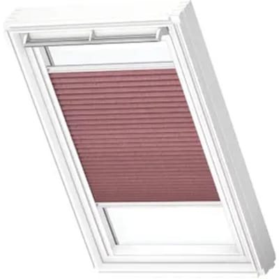 Velux Manueel Lichtdoorlatend Plisségordijn White Line Fhl Sk06 1279swl Wijnrood