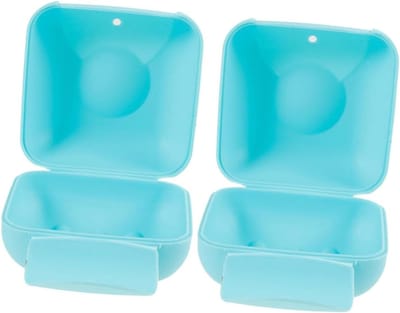 Opbergdozen Menstruatiecups - Houders Schijfjes - Hygiënisch Bewaren - Ademend en Stofvrij - 2 Stuks 7 cm - Wit