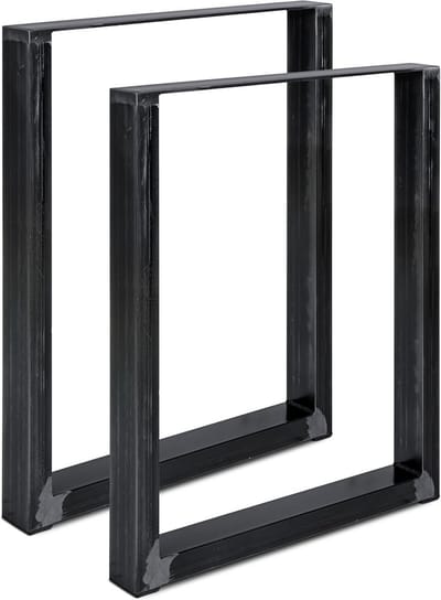 Metalen Tafelpoten voor Bureau en Eettafel - Ruw Staal, 80x40 mm