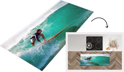 Keukenloper - Loper keuken - Surfen op golfen - 120x50 cm - Keukenloper vinyl