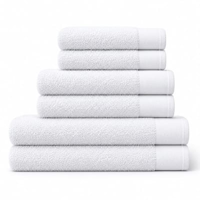 Saphira FRESH Handdoekenset – 6 Delig – Wit – 2x 30x50 cm, 2x 50x100 cm & 2x 70x140 cm – 100% Katoen – Ultra Zacht – Hoog Absorptievermogen – Sneldrogend – Hotelkwaliteit