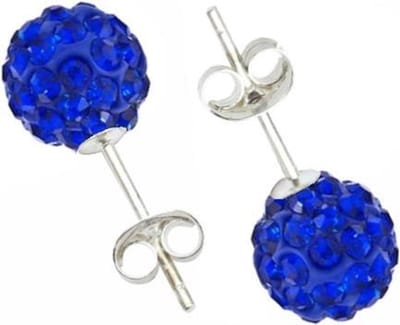 Fako Bijoux® - Oorbellen - Disco Dots - Steker - Donkerblauw