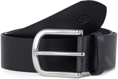 Tom Tailor - TTMARIO leren riem met afgeronde gesp - Maat 65 - navy uni