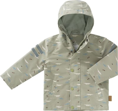 Fresk Regenjas voor Kinderen 1 yr - Ritssluiting - Reflectoren - Kinderjas met Capuchon - Waterdichte Jas - Ademend - Bionic Finish - Jongens - Groen - Crocodile