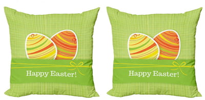 ABAKUHAUS Kussenhoezen-Set 2x40x40 cm – Dubbelzijdig bedrukt, Multicolor