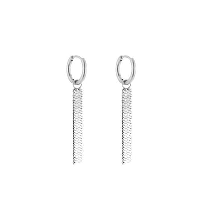 Bijoutheek Oorhanger Slang Ketting Zilver