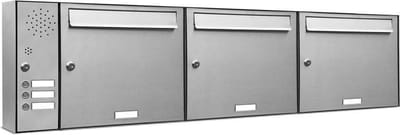 Brievenbus 3 groot type 2_Brievenbus met intercompaneel _3_adressen__RVS