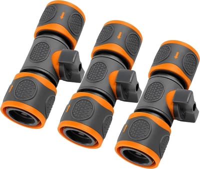 3 stuks afsluitventielen voor slangen, ideaal voor koppeling met regelventielen, waterstopventiel voor 1/2 inch slang, robuust en duurzaam, perfect voor tuin en irrigatie