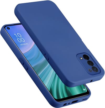 Cadorabo Hoesje geschikt voor OPPO A54 5G / A74 5G in LIQUID BLAUW - Beschermhoes gemaakt van flexibel TPU silicone Case Cover