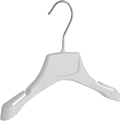 De Kledinghanger Gigant - Mantelhanger - Kostuumhanger - Jassenhanger - Kinderen - MRA24 - 50 Stuks - Kunststof - Wit - Gebogen Model - Schouderverbreding 2,2 cm - Rokinkepingen - 24 cm - Kinderhanger - Kledinghanger - Kleerhanger - MRA-Serie