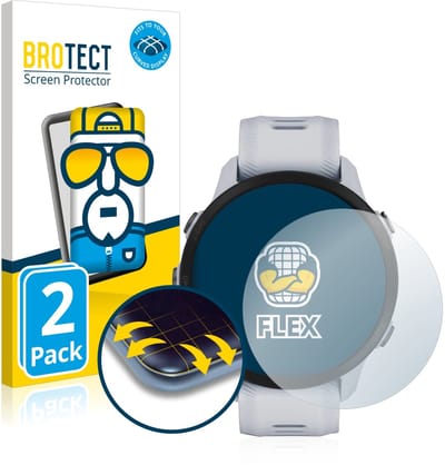 BROTECT - Screenprotector voor Garmin Forerunner 955 Solar / 955 - Folie Beschermfolie transparant volledig dekking - 2 Stuks