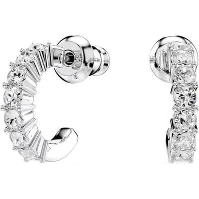 Swarovski Rhodium Plated, Nep Kristal Oorbellen Dames Zilver 5717567 Silver|F|Box+Shopping Bag (Random Color)