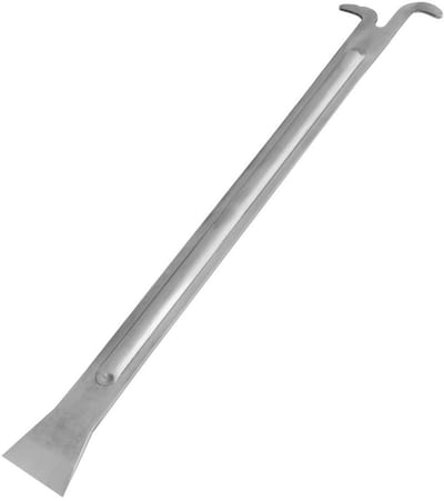 Dailygoods- Bijenkorf Schraper Extra Lange Platte - RVS Schraper - Reiniging Tool - Bijenteelt Benodigdheden - 390mm - Duurzaam Materiaal - Bijenkorf Gereedschap