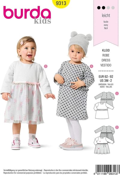 Naaipatroon Babykleding Zelf Maken Maat 62-92 Eenvoudig