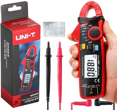 Mini Digitale Klem Stroommeter - Handheld RMS AC/DC Weerstand Capaciteit Tester