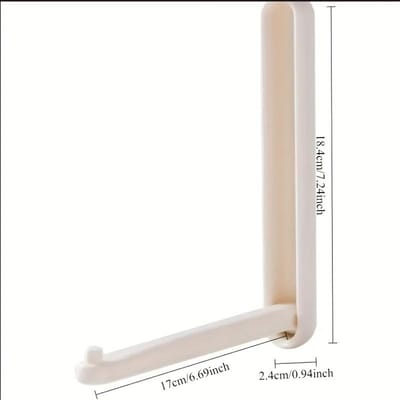 1pc Unité de cintre peu encombrante, Nouvel Adhésif Fort Non-marquant Amélioré Explosif, Rack de Rangement Suspendu Pliable, Rack de Rangement à Crochets, Rangement de Cintres blanc