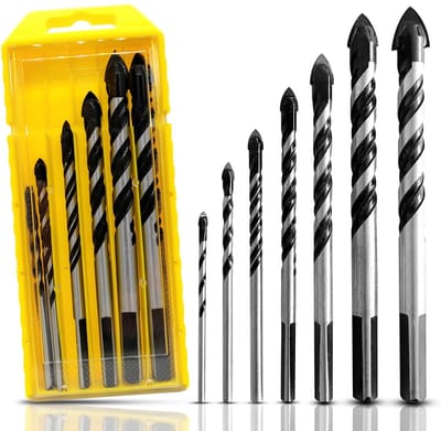 Dailygoods- Boorset 7-delig - Wolfraamcarbide Punt - Voor Tegels/Beton/Glas - 3/4/5/6/8/10/12 mm - Porselein/Keramiek/Hout - Geschikt voor Diverse Materialen