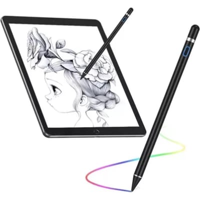 Tablet Stylus Pen Hoge Nauwkeurigheid Dubbele Punt Beschrijfbaar Universele Stylus Pen voor Telefoon Tablet PC Zwart