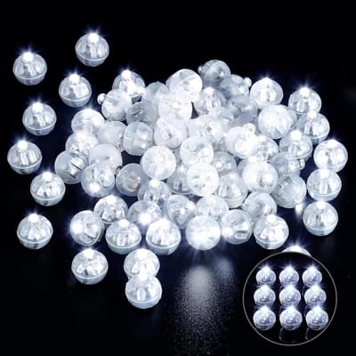 Dailygoods- LED Ballonlampjes 120 Stuks - Kleurrijke Verlichting - Feestdecoratie - Verjaardagen/Bruiloften - Romantische Sfeer - Perfect voor Halloween/Kerstmis - Ballonverlichting