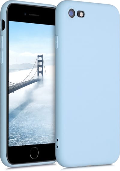 kwmobile telefoonhoesje geschikt voor Apple iPhone SE (2022) / iPhone SE (2020) / iPhone 8 / iPhone 7 - Hoesje voor smartphone - Precisie camera uitsnede - In pastelblauw