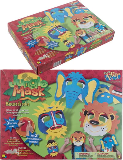 Knutselpakket - zelf foam masker maken thema jungle - knutselen met kinderen
