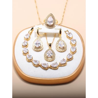Nigéria Africain Plaqué Or Luxe Ensembles de Bijoux Robe de Mariée Italienne Accessoires Cz 13 Couleurs Ensembles 5 Pièces Pour Femmes Cadeau resizable