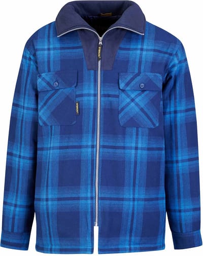 STØRVIK Vancouver Houthakkers Jas Heren - Thermoblouse - Fleece Kraag - Winddicht Gevoerd - Thermo Vest - Maat L - Blauw