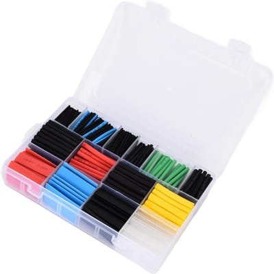 Kit de gaines thermorétractables 580 pièces, assortiment de gaines en polyoléfine pour connexions de fils électriques