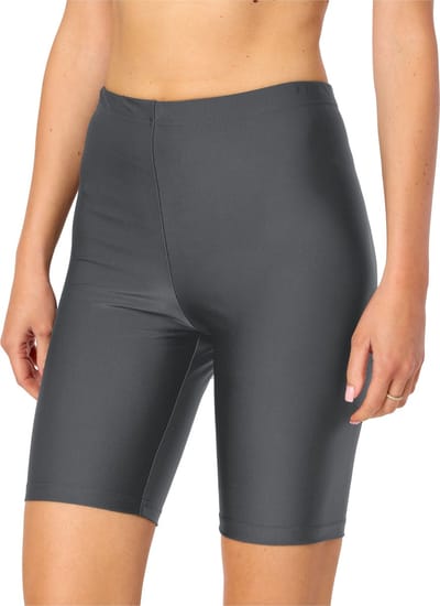Merry Style MS-MS10-333-SWLE Dames lange Zwembroek - Zwemshorts - Bikinibroekje - Elastische tailleband - Polyamide & Elastaan - Grafiet - 36