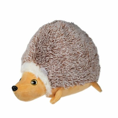 Kruger Pluche egels knuffel - lichtbruin/beige - 18 cm - Dieren knuffels - Egeltjes knuffelbeesten