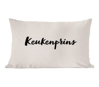 Sierkussens - Kussentjes Woonkamer - 50x30 cm - Quote - Keukenprins - Taupe